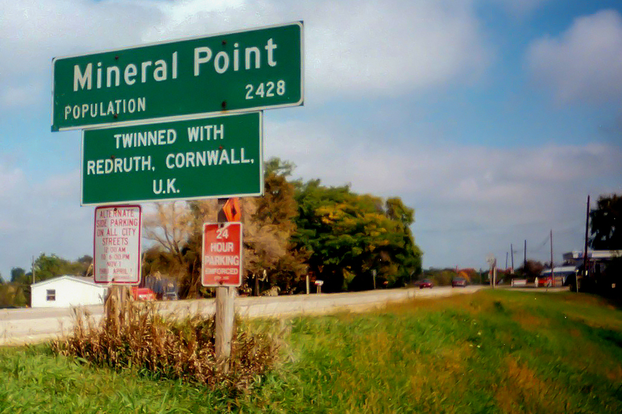Mineral Point Sign Wisconsin USA
